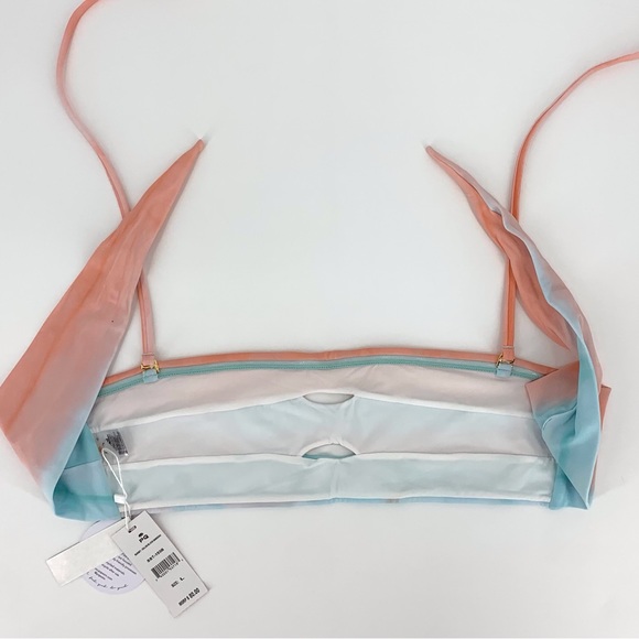 PQ Swim NWT Sunset Colour Block Bandeau Bikini Top, Large - Picture 13 of 16